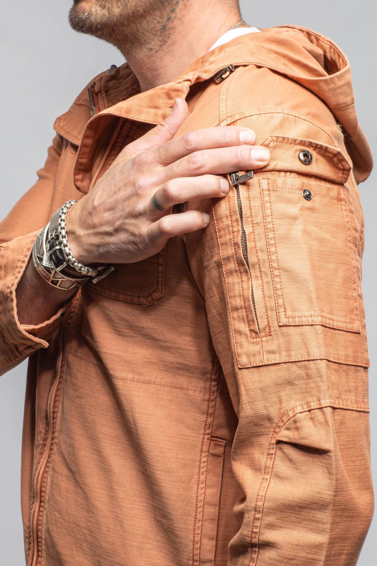 Taiwan Cargo Hoodie In Marmalade - Image 4
