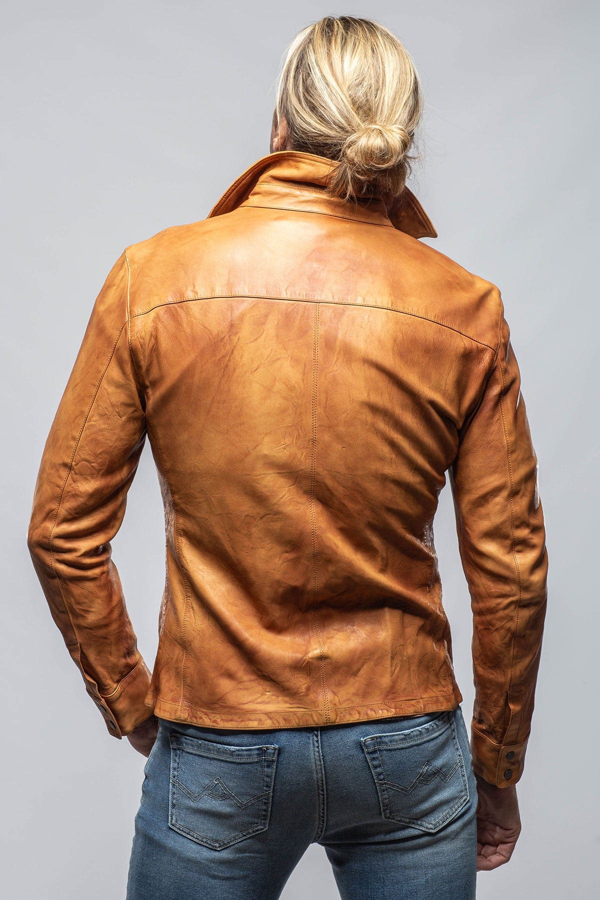 Tame Leather Shirt In Antique Brown - Image 5