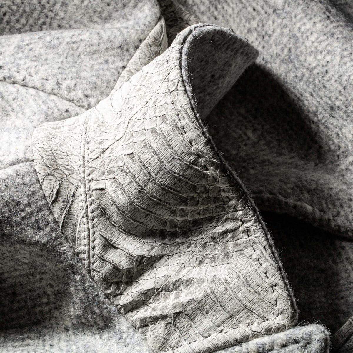 Tasman Topcoat With Snakeskin Trim - Image 10