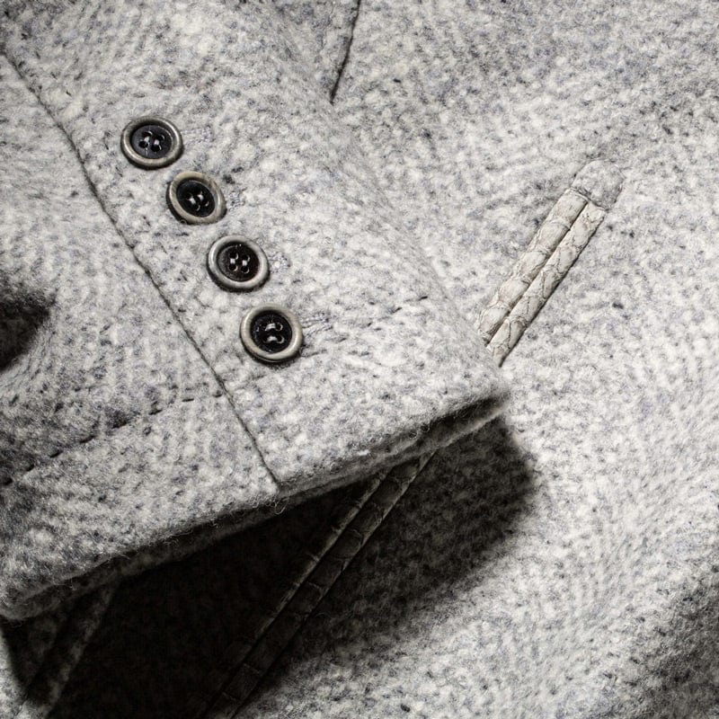Tasman Topcoat With Snakeskin Trim - Image 11