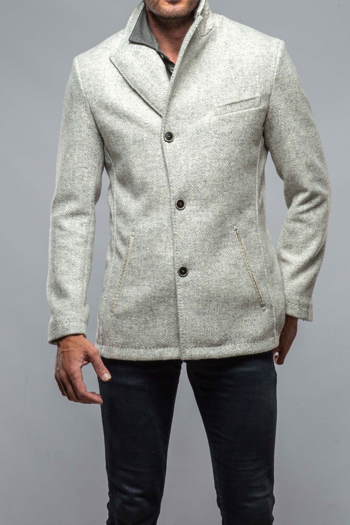 Tasman Topcoat With Snakeskin Trim - Image 6