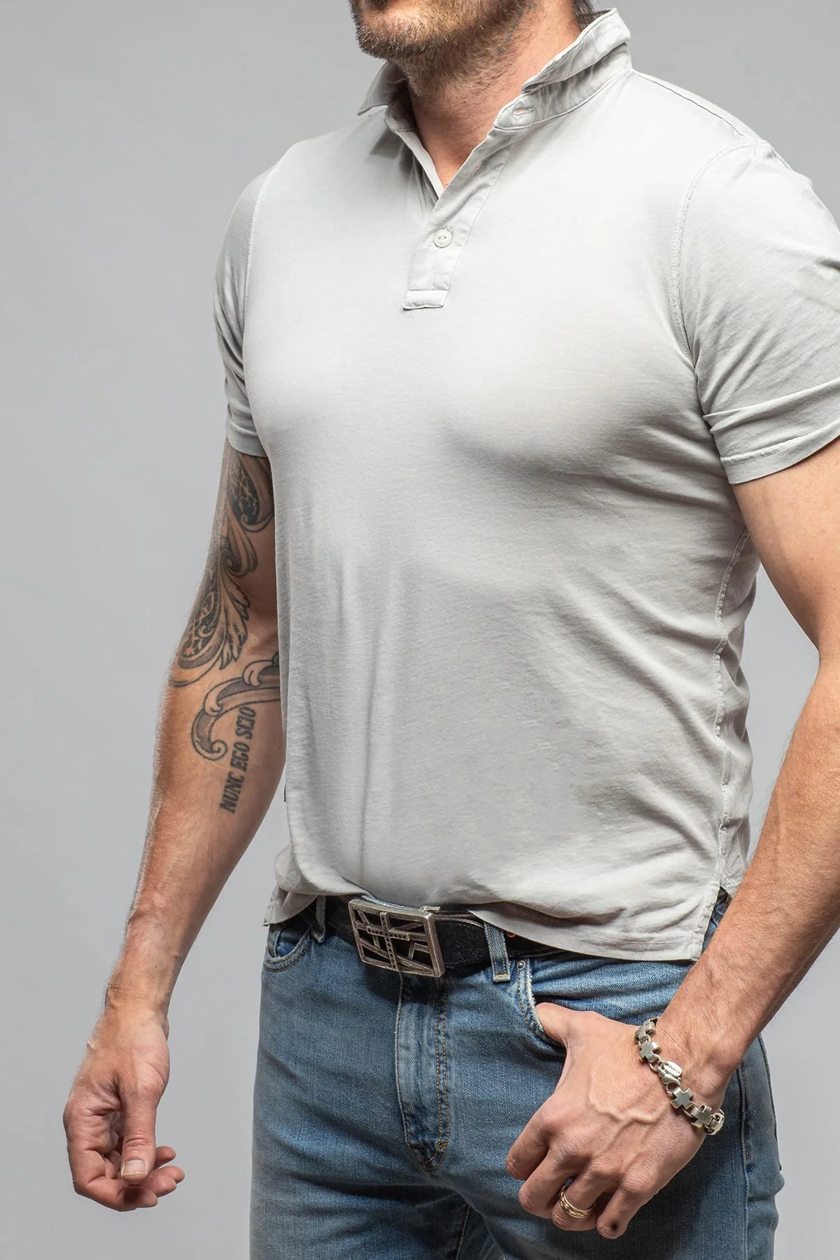 Tauranga Polo In Grey Violet - Image 2