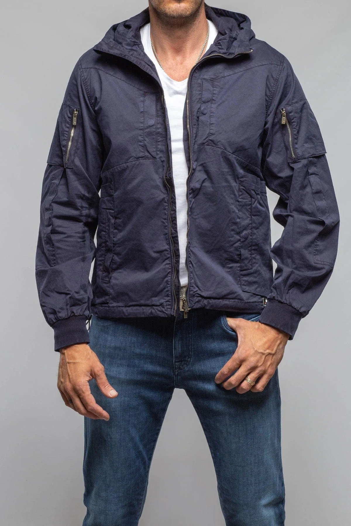 Tavalu Utility Hoodie In Dark Navy - Image 2