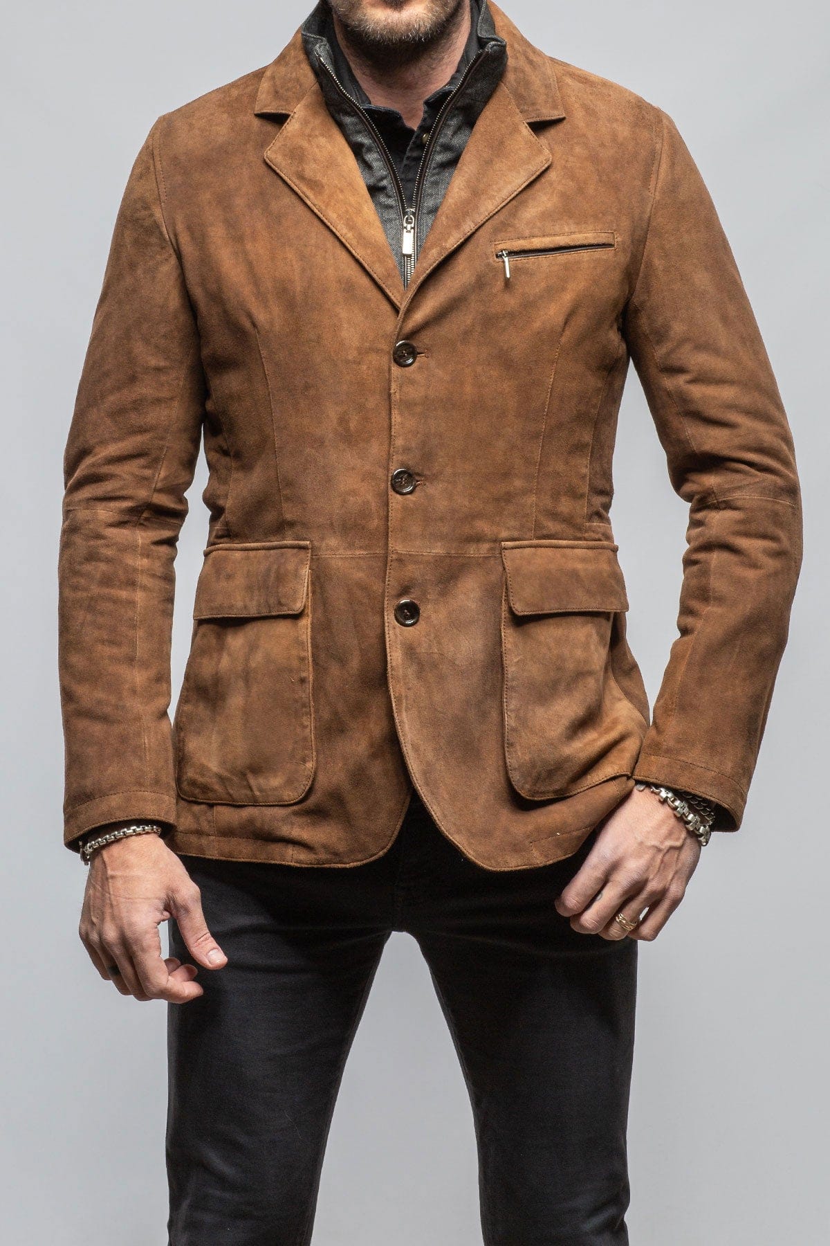 Tiguan Suede Jacket In Vintage Cognac - Image 2