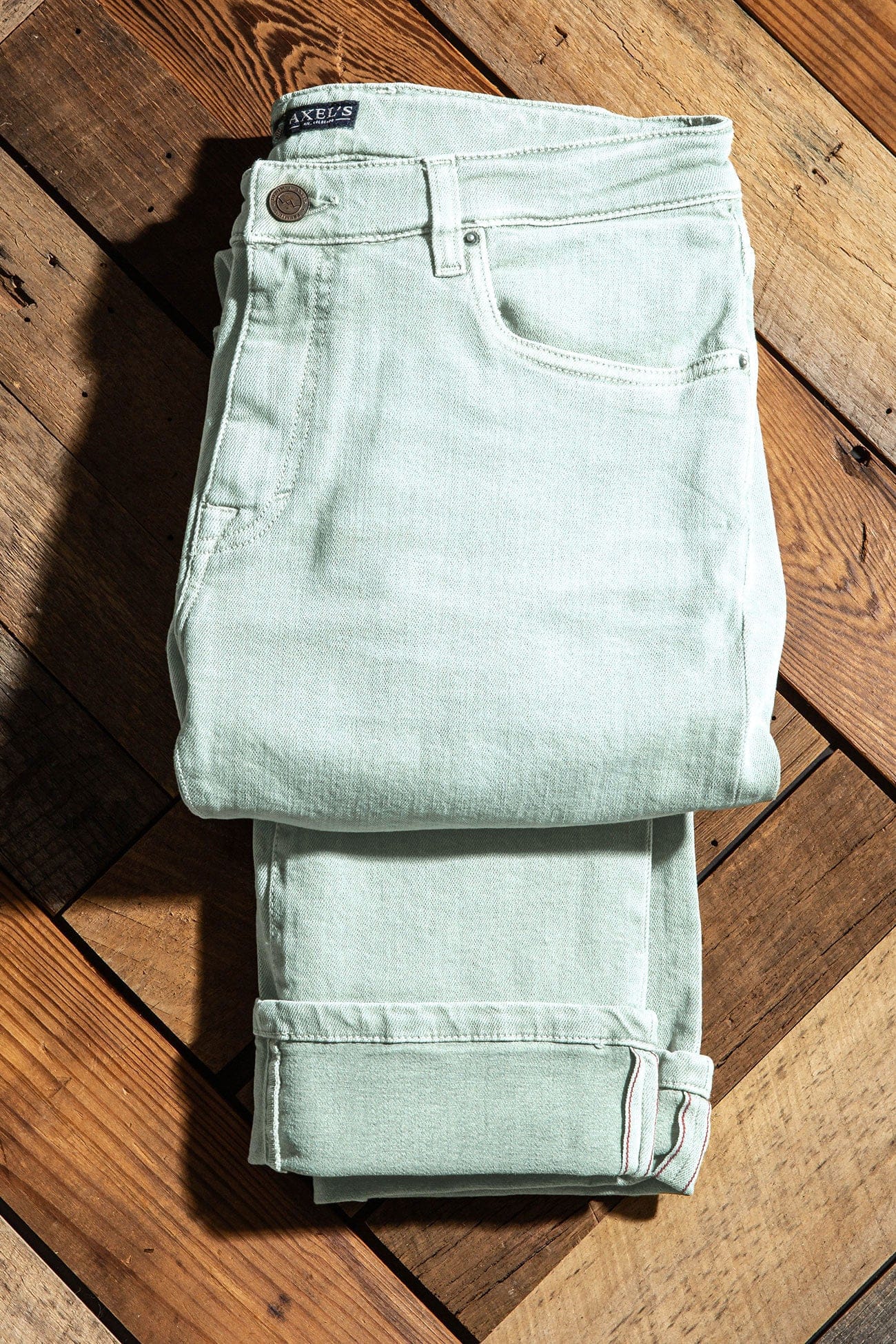 Tucson Selvedge Denim In Spearmint - Image 2