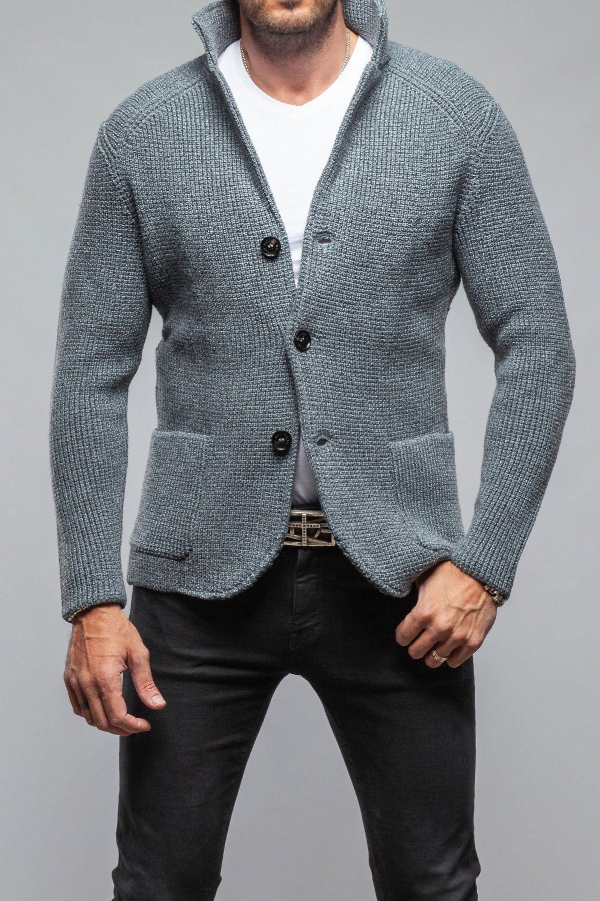 Tuscan Sweater Jacket In Charcoal
