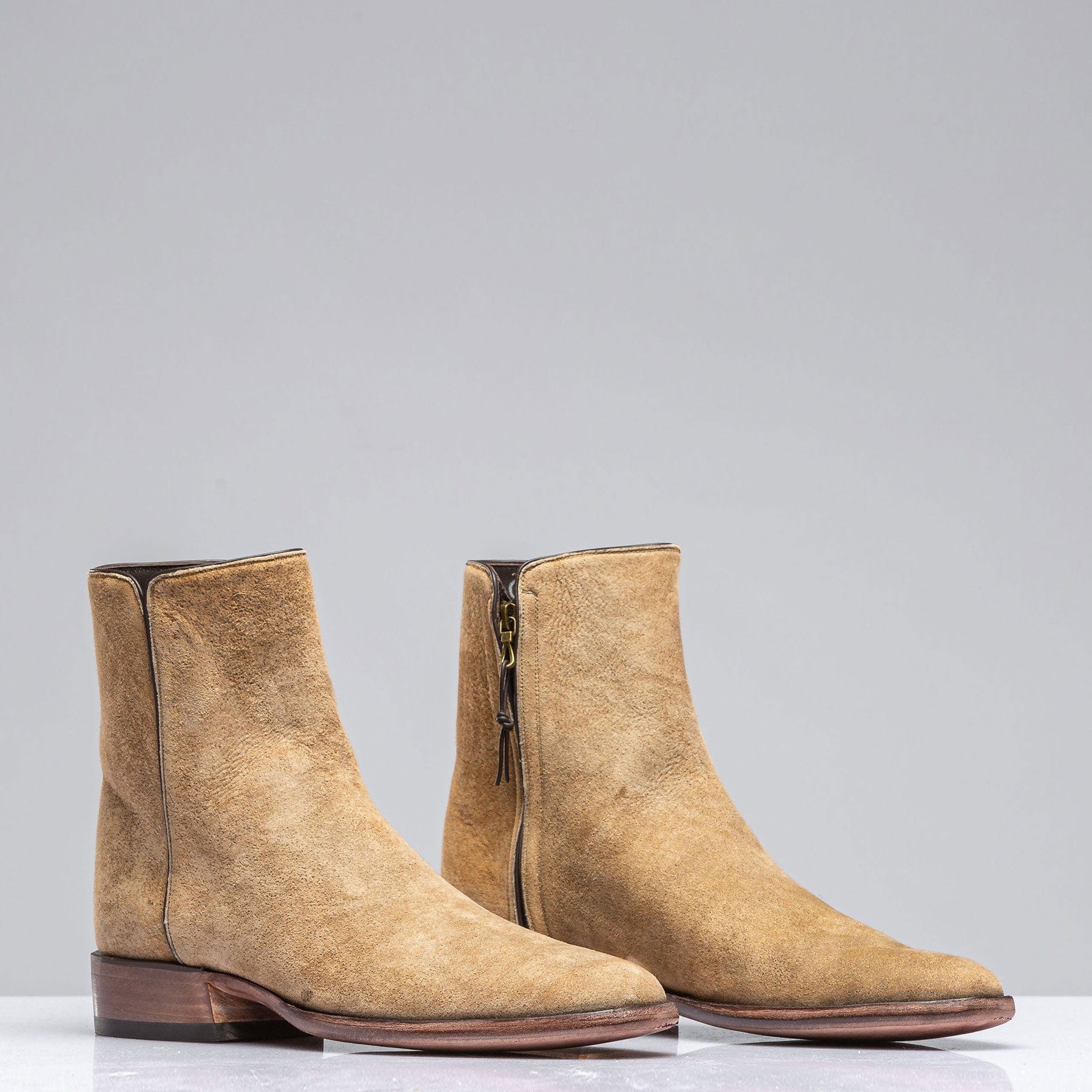 Ashland Vintage Tan Suede Round Toe Zorro - Image 2