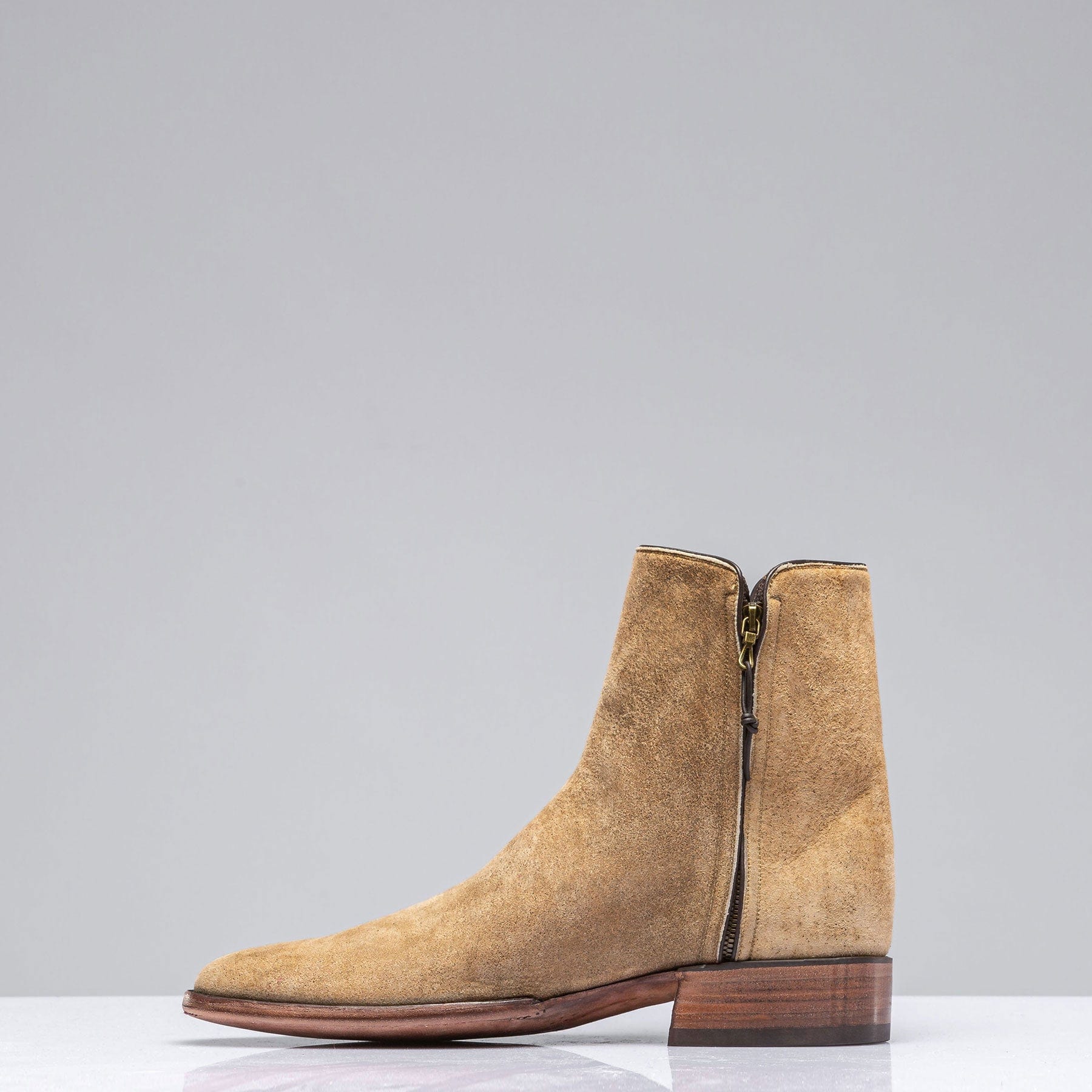 Ashland Vintage Tan Suede Round Toe Zorro - Image 4