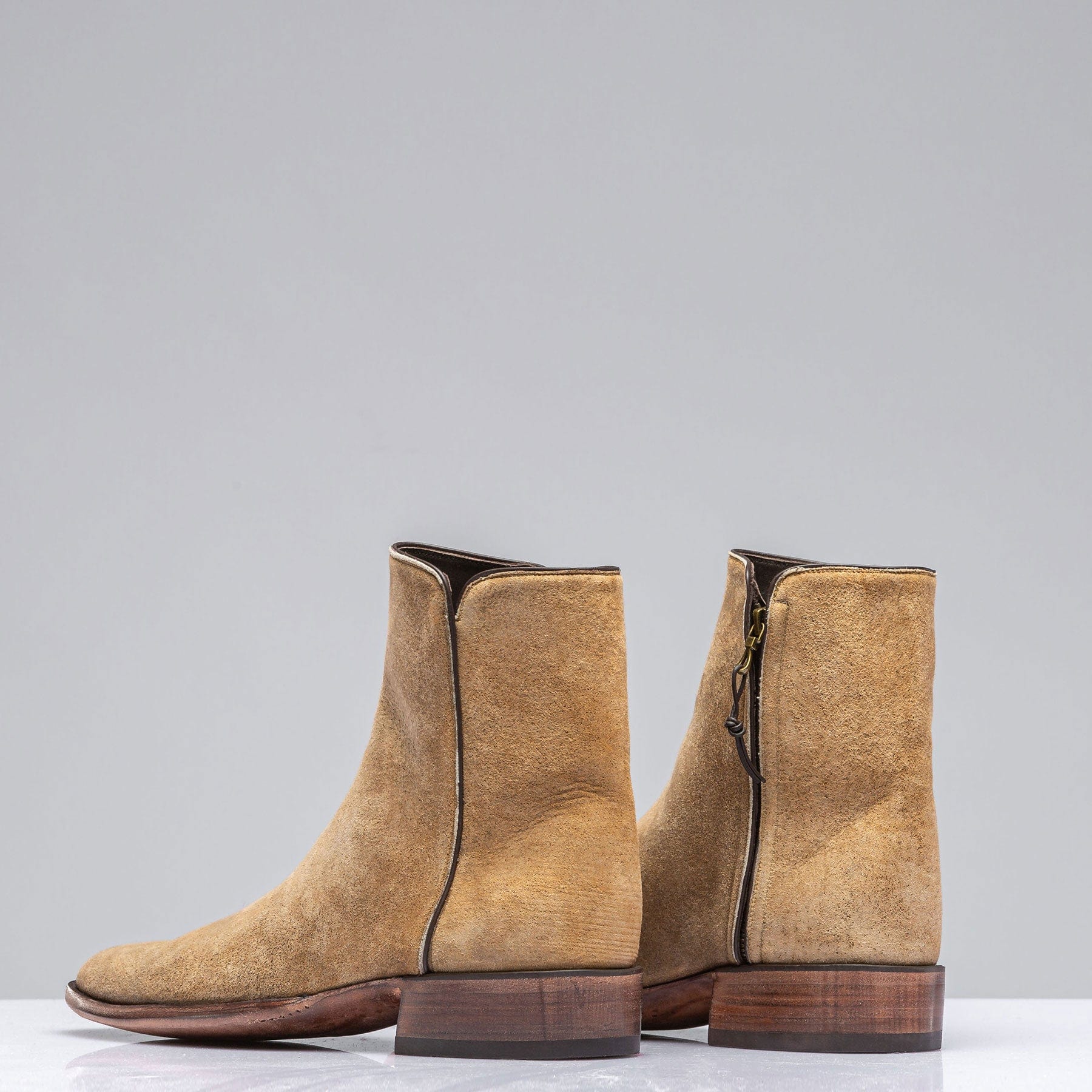 Ashland Vintage Tan Suede Round Toe Zorro - Image 5