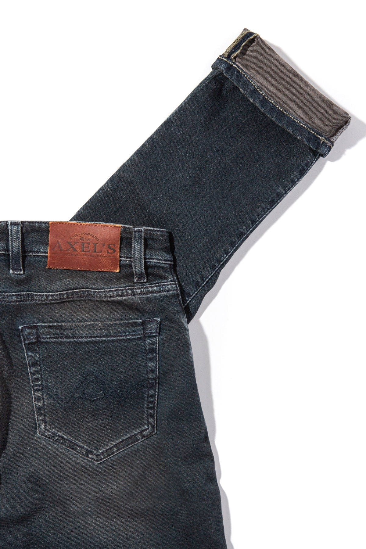 Waylon Over-Dyed Stretch Denim In Anthracite - Image 3