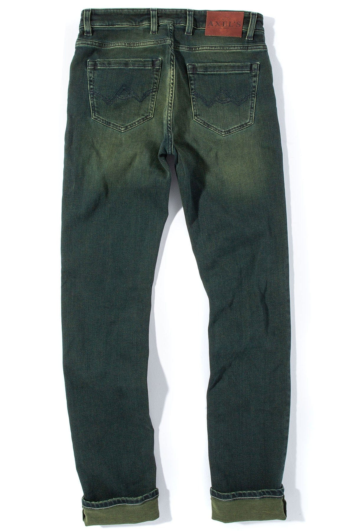 Waylon Over-Dyed Stretch Denim In Avocado - Image 3