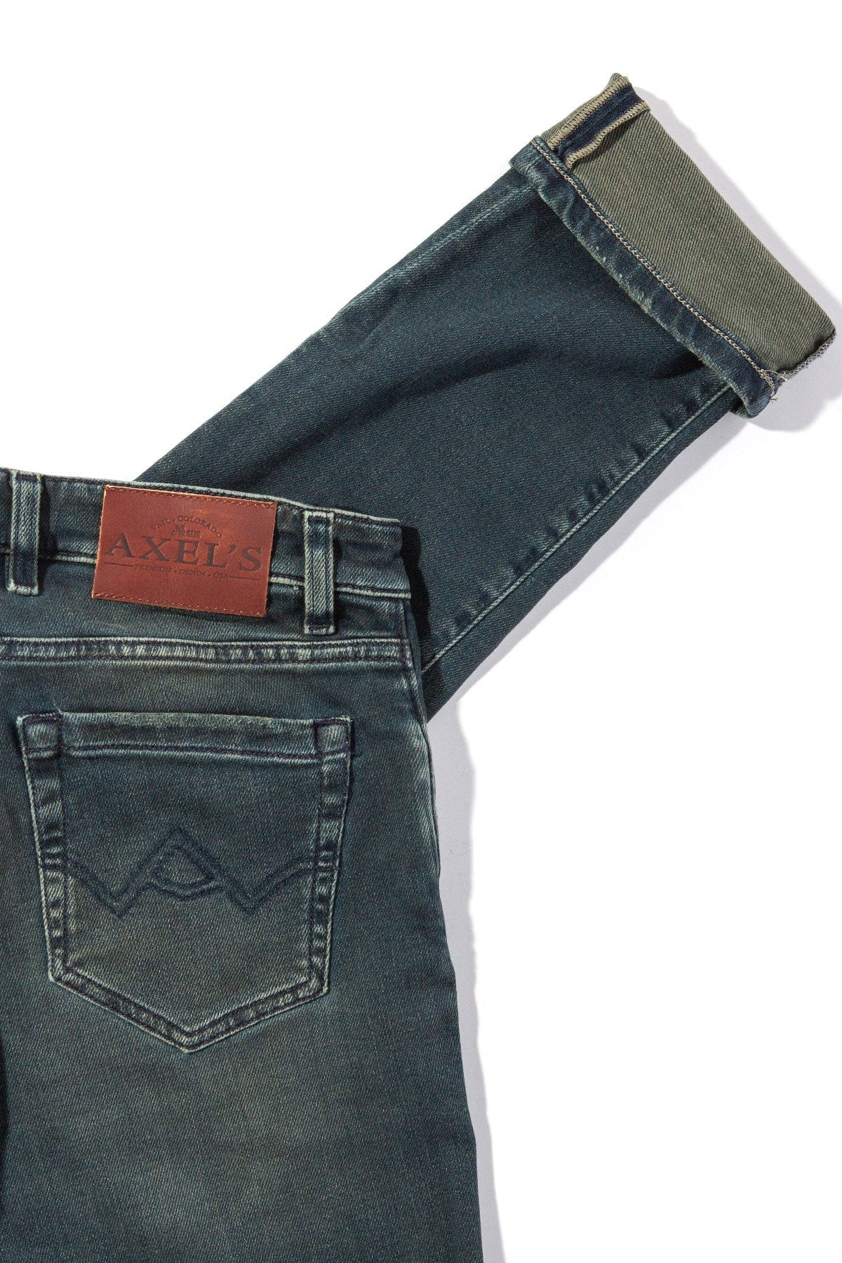 Waylon Over-Dyed Stretch Denim In Cactus - Image 4