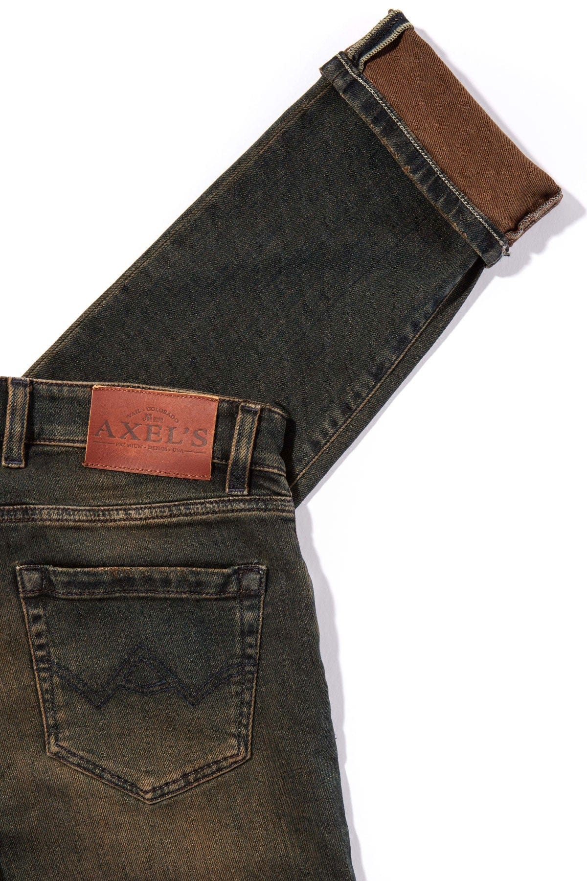 Waylon Over-Dyed Stretch Denim In Ruggine - Image 4