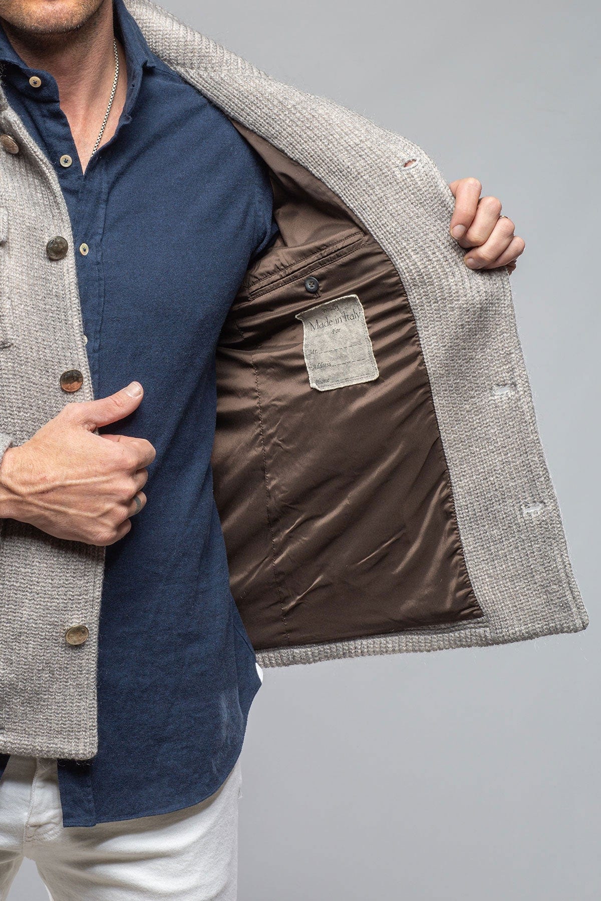 Wrangell Knit Jacket In Light Stone - Image 3